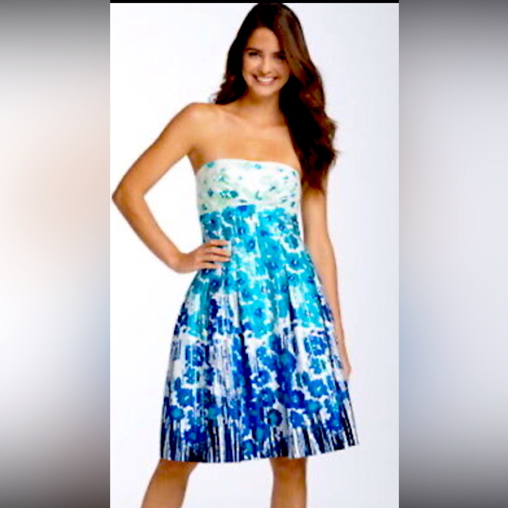Calvin Klein women's Strapless Floral Dress size 8